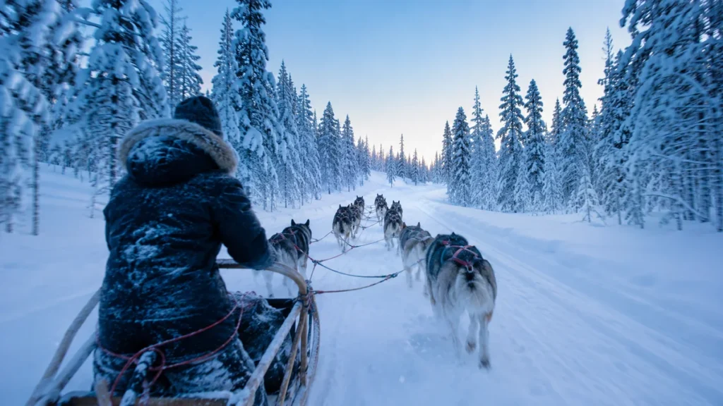 Trineo de Huskys en Laponia