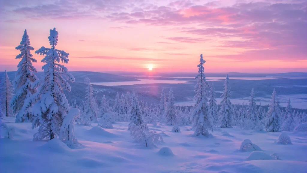 Amanecer en Laponia